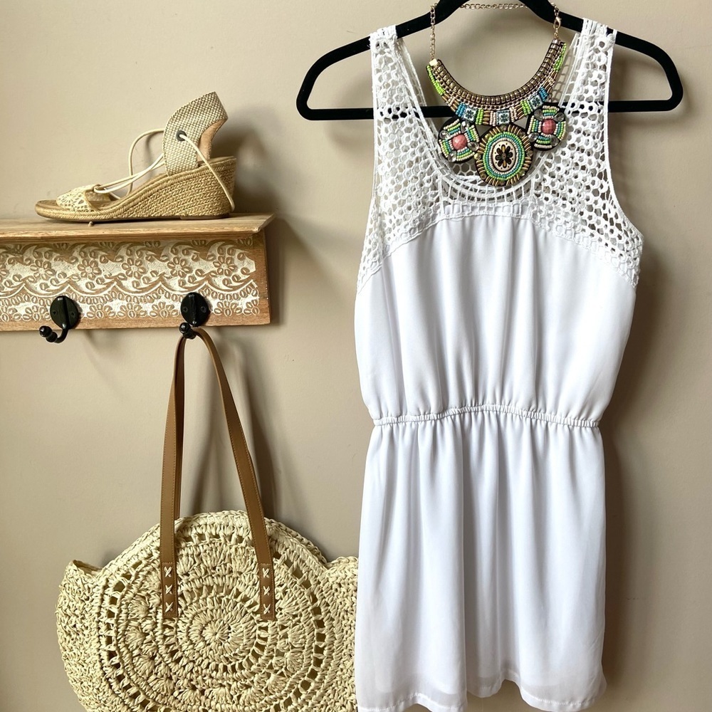 🌊DEX white crochet summer dress - Picture 5 of 7